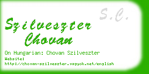 szilveszter chovan business card